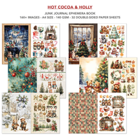 Hot Cocoa & Holly Junk Journal & Ephemera Book A4 32/Pkg