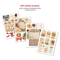 Hot Cocoa & Holly Junk Journal & Ephemera Book A4 32/Pkg