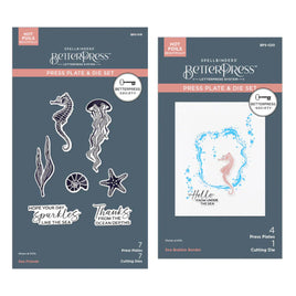 Sea Friends/Sea Bubble Border Press Plate & Die Sets- BetterPress Society June 2025