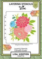 
              Camellia Cluster - 6x6 Lisa Horton 3D Embossing Folder with Die OR Layered Stencil Set
            