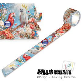 #155 Loving Parrots - Layer It Up Washi Tape