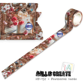 #157 Feathered Words - Layer It Up Washi Tape