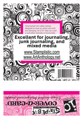 Swirls & Stars | Cover-A-Card - Impression Obsession by Stamplistic