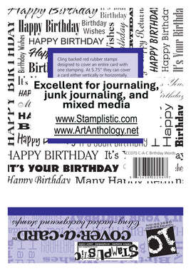 Birthday Words | Cover-A-Card - Impression Obsession by Stamplistic