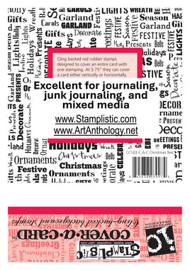 Christmas Text | Cover-A-Card - Impression Obsession by Stamplistic