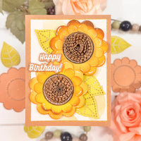 Felt Sunflower Bloom Etched Dies