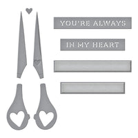Sharon's Scissors Etched Dies in Honor of Sharon Klima