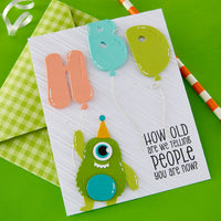 HBD Balloons Etched Dies