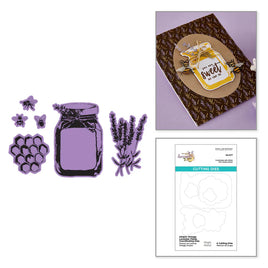Simple Vintage Lavender Fields Etched Dies for Coordinating Stamp Set with Simple Stories