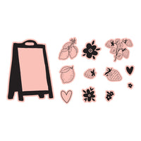 Pink Lemonade Etched Dies for Coordinating Stamp Set with Simple Stories