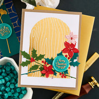 Sealed Holly Sprigs Etched Dies