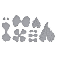 Begonia and Ladybugs Etched Dies