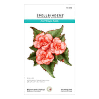 Begonia and Ladybugs Etched Dies