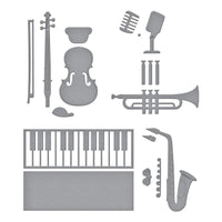 Mini Musical Instruments Etched Dies