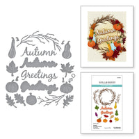 Autumn Greetings Wreath Etched Dies