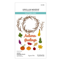 Autumn Greetings Wreath Etched Dies