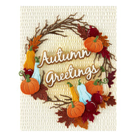 Autumn Greetings Wreath Etched Dies