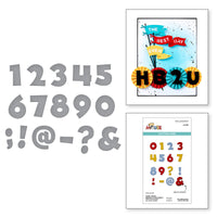 Classic Mouse Numbers & Punctuation Etched Dies