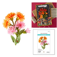 Tassel Flower and Ladybugs Etched Dies