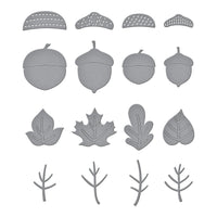 Falling Leaves Etched Dies