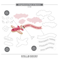 Gingerbread Plane & Banners Etched Dies