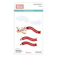 Gingerbread Plane & Banners Etched Dies