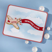 Gingerbread Plane & Banners Etched Dies