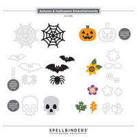 Autumn & Halloween Embellishments Etched Dies