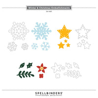 Winter & Christmas Embellishments Etched Dies