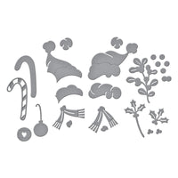 Classic Mouse Christmas Embellishments Etched Dies