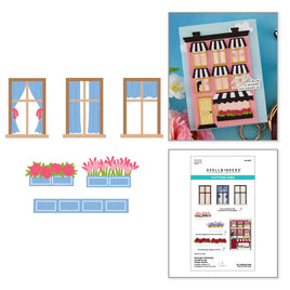 Everyday Windows, Curtains and Flower Boxes Etched Dies