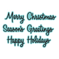 Merry Greetings Etched Dies