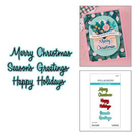 Merry Greetings Etched Dies