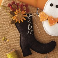 Felt Harvest Witch Boot Etched Dies by Nichol Spohr