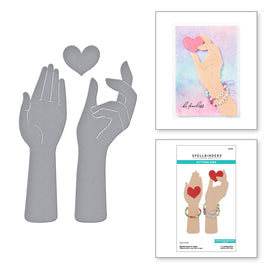 Bestie Heart in Hand Etched Dies