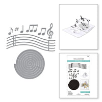 Musical Notes & Stave Pop-Up Etched Dies