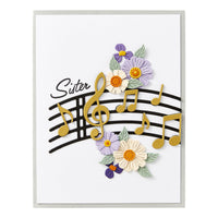 Musical Notes & Stave Pop-Up Etched Dies