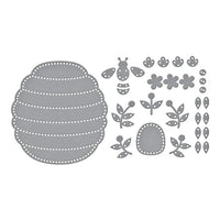 Felt Floral Behive Etched Dies