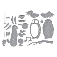 Rabbit & Owl Etched Dies