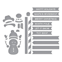 North Pole Sentiments Etched Dies