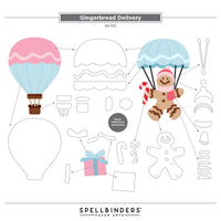 Gingerbread Delivery Etched Dies