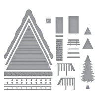 Ski Lodge Etched Dies