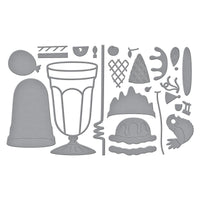 Fountain Wishes Etched Dies