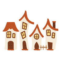 Whimsical Houses Etched Dies