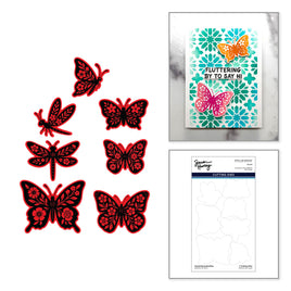 Blooming Butterflies Etched Dies for Coordinating Stamp Set