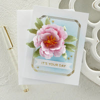 Double & Single Peonies Etched Dies