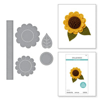 Felt Sunflower Bloom Etched Dies