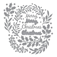 Seasonal Wreath Foliage Etched Dies