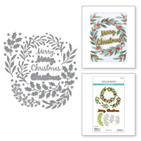 Seasonal Wreath Foliage Etched Dies