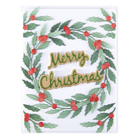 Seasonal Wreath Foliage Etched Dies